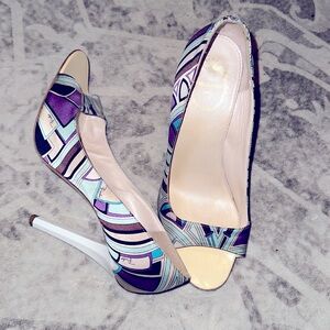 Emilio Pucci Peep Toe Pumps Spring Color Size 41